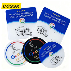 Letrero de Mesa Inteligente Acrílico Personalizable con NFC y Código QR, Compatible con Apple y Android, Reseñas de <span class=keywords><strong>Google</strong></span>, Redes Sociales, Interacción con Clientes - Product Image 3