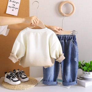 Vente en gros d'ensembles de vêtements pour enfants 2025 d'ensembles de vêtements chauds pour jeunes garçons d'automne ensembles de vêtements en coton et à la <span class=keywords><strong>mode</strong></span> pour garçons - Product Image 4