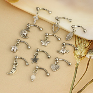 Venta al por mayor Nuevos Piercings de <span class=keywords><strong>cejas</strong></span> Banana Tragus Daith Pendientes Conch Bar Vientre Anillos Ombligo Joyería - Product Image 5