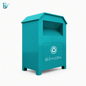 Contenedor de Reciclaje y Donación de Ropa Usada para Exteriores, Acero Galvanizado Ecológico para Uso Comunitario - Product Image 1