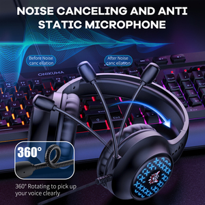 Casque de jeu Onikuma X7 avec son surround, microphone intégré, suppression du bruit, pour PS4 et PC - Product Image 4