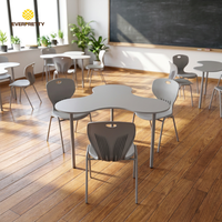 Ensemble de table et de chaises de formation pour étudiants, personnalisable en couleur, moderne, éducatif, ergonomique, durable