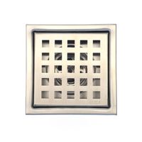 Carré moderne 4x4 réglable en ABS Base piège à eau filtre à noyau attrape-cheveux Anti-odeur Anti-colmatage en acier inoxydable siphon de sol