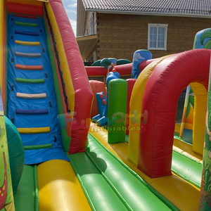 Parque de dinosaurios hinchable commercial kids bouncy castle with slide <b>inflatable</b> <b>dinosaur</b> playground - Product Image 4