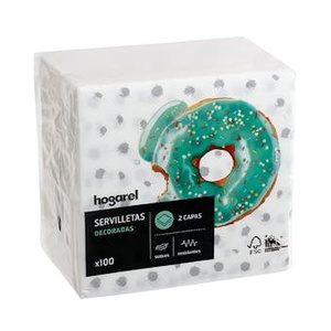 กระดาษเช็ดปากตกแต่งลายโฮการ์เรล 100 ชิ้น - Product Image 1