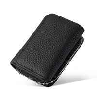Dompet wanita kulit asli desainer terkenal tas Rfid anti-maling dompet tangan wanita tempat kartu kredit pendek dompet 2025