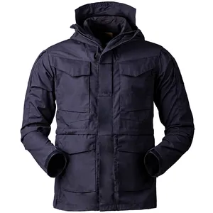 Frühling/Herbst Outdoor wasserdichte Wind jacke atmungsaktive lange Abschnitt M65 taktische Jacke für Männer