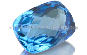 Topacio Azul Suizo Natural, Corte Cojín, Facetado, Piedra Preciosa Suelta, Certificado por Terceros, Gopika Exports, para Joyería - Product Image 3