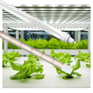 T8 LED cresce a luz 2FT de alta saída planta cresce a faixa de luz espectro completo vermelho azul planta lâmpada para estufa interior LED cresce a luz