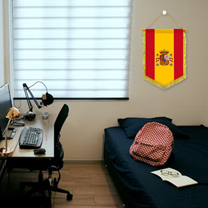 Bandera española con rayas verticales rojas y amarillas y una borla de 20*30cm, adecuada para exhibir en <span class=keywords><strong>festivales</strong></span> culturales europeos - Product Image 4
