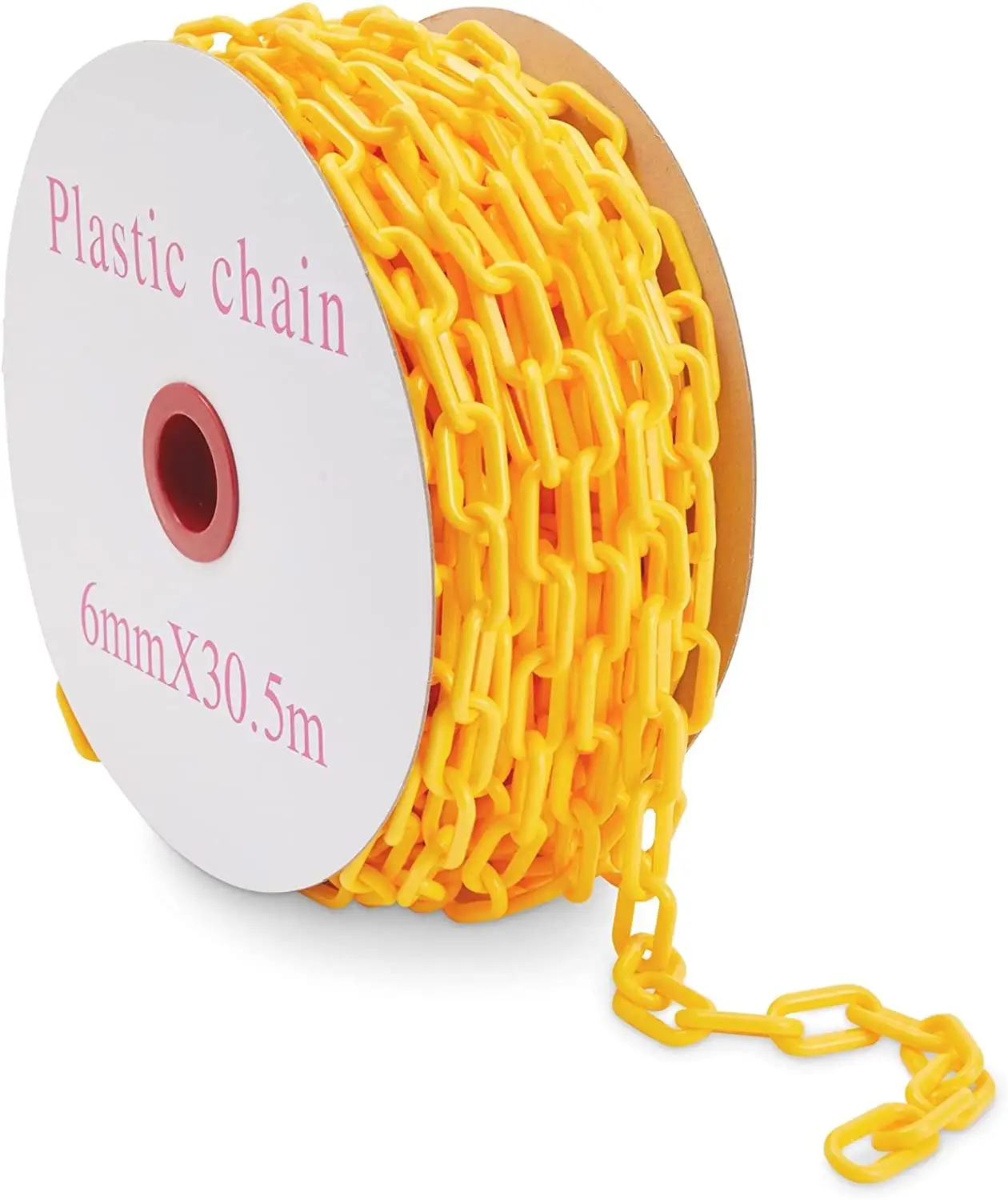 Catena di sicurezza resistente alle intemperie con catena barriera in plastica gialla