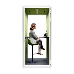 Cabina de teléfono acústica portátil, cabina de Oficina de Privacidad, pod para reuniones, interior para 4 personas, aislamiento de sonido, pod de oficina