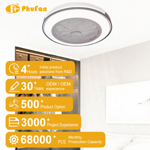 Ventilateur de plafond avec couvercle en maille de sécurité entièrement fermé, ventilateur de plafond domestique multi-vitesses à intensité variable blanc chaud pour appartement et chambre d'enfant - Product Image 1