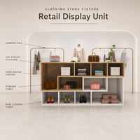 Comptoir de présentation commercial moderne et simple Yimutang Fujian, non pliable, en bois massif, pour vêtements, chaussures, sacs et chapeaux pour femmes