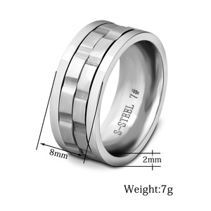 Anillo Giratorio Unisex de 9 mm con Engranajes, Acero Inoxidable 304, Joyería de Moda, Regalo, Diseño Geométrico - Product Image 5