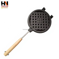 Machine à pain portable et appareil de cuisson pour sandwichs avec gril à fromage double face détachable, poignée en bois et fonction de tosting pour le camping