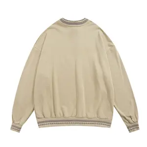 Vente en gros de nouvelles fonctionnalités Sweat à capuche pour homme Sweat à capuche décontracté de couleur unie à col rond pour homme Sweat à capuche personnalisé avec motif LOGO pour homme