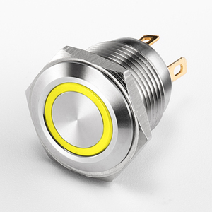 Кнопка-переключатель 16 мм из нержавеющей стали и алюминия, IP65, круглая, с тактильной обратной связью, мгновенного действия, 1НО/1НЗ - Product Image 1