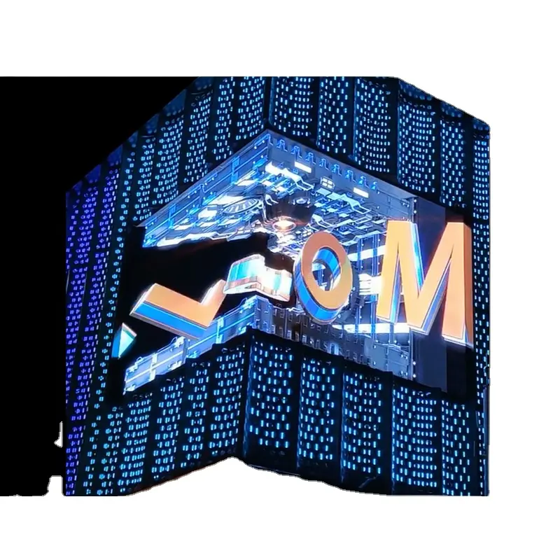 Gebogen Flexibele 3d Winkelcentrum Gigantische Led Scherm P6 Outdoor Led Display Billboard Voor Reclame Gebouw