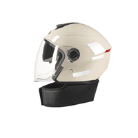 Demi-casque de moto d'inspiration vintage, matériau ABS à fort impact certifié DOT, visage ouvert pour vélos classiques