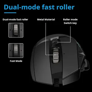 Souris de jeu filaire <span class=keywords><strong>G502</strong></span> <span class=keywords><strong>HERO</strong></span> pour droitiers, rétroéclairage <span class=keywords><strong>RGB</strong></span>, rechargeable, 11 touches programmables, capteur mécanique, pour gagner au PUBG - Product Image 5