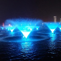 Fontaines d'eau flottantes décoratives Water Faery pour jardin, lac, extérieur, hôtel, villa, ambiance nocturne