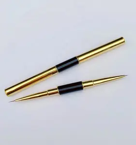 Yihuale-pincel 3d para arte de uñas, pincel delineador de doble punta para belleza
