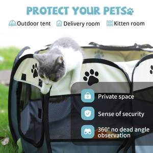 No es fácil de rascar, corralito portátil para mascotas, corralito para <span class=keywords><strong>perros</strong></span>, carpas plegables para mascotas para cachorros, <span class=keywords><strong>perros</strong></span>, gatos, interiores, viajes al aire libre, uso para acampar - Product Image 5