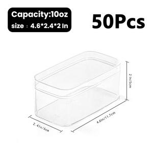 50 Uds 4,6*2,4*2 en cajas de vasos de postre con tapas recipientes de tiramisú de galletas para frutas, pudín, Mousse, tazas de Parfait con tapas - Product Image 2