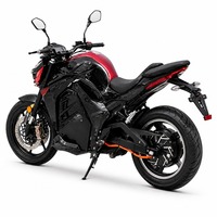 Cybern 3000W 72V Chain Drive Electric Racing Motorcycle with ABS Dual Disc Brakes Gold Front Fork 65-140km/h Adult Sportbike