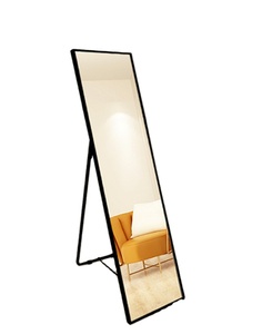 Espejo de pie de cuerpo entero minimalista moderno con marco de aleación de aluminio y metal negro, 4 mm de grosor, <span class=keywords><strong>Kingwin</strong></span>, directo de fábrica - Product Image 1