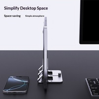 Laptopstandaard Verticale computerorganizer Eenvoudig ontwerp Verstelbare breedte Rechtopstaande ondersteuning Bureaubladverlenging Gemaakt in China Voorraad