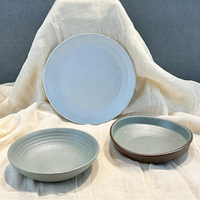 Assiette de table en mélamine non toxique de style chinois - Assiette créative « Montagne Silencieuse » pour fondue, barbecue et bœuf noir