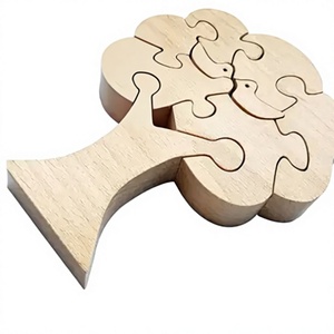 Rompecabezas de madera con diseño de árbol, juego de rompecabezas de madera maciza con forma de árbol, de un exportador de la India a precio mayorista. - Product Image 1