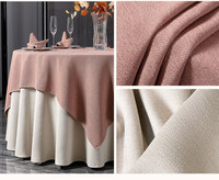 Nappe de table en coton et lin pour hôtel et restaurant, style simple, forme ronde, lavable, tissu personnalisé commercial