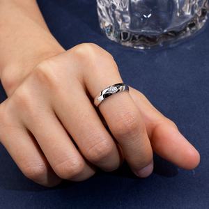 Messi Jewelry MSR-1878 Custom Ring Jewelry Engagement Ring 18K White Gold <b>Lab</b> Grown Diamond Ring - Product Image 4