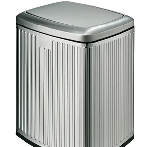 12L Intérieur Bureau Cuisine Poubelles Poubelle Carré En Acier Inoxydable Ouvert balançoire Top Poubelle hôtel - Product Image 1