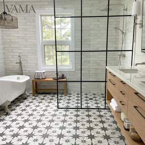 VAMA custom כפול כיור יהירות עם עץ פורניר מגירות לבן קוורץ השיש backsplash - Product Image 2