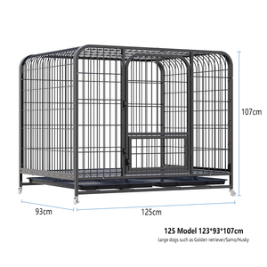 Katlanabilir köpek kafesi Metal köpek kafesi ev için hayvan desenli taşınabilir evcil hayvan sandığı - Product Image 6