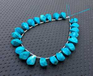 Venta al por mayor 2020 Fabricante 1 Strand Turquoise Gemstone 23-Piece Twisted Shape Beads Alta calidad - Product Image 2