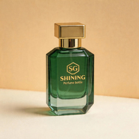 Flacon de parfum en verre transparent de luxe vide 30ml 50ml 100ml avec bouchon doré