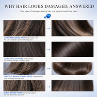 Kapsul Minyak Rambut Keratin Ceramide OEM Khusus Memperkuat Rambut Rusak, Memberikan Kilau Mutiara Biru, Perawatan Rambut Halus, Esensial Perawatan Rambut