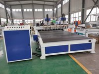 Machine de fraisage CNC multi-têtes pour le travail du bois, gravure, sculpture, Chine, contrôle Syntec Richauto, moteur essentiel, pompe à engrenages