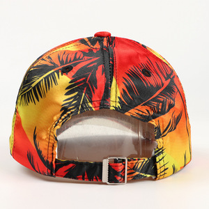 Gorra de béisbol para mujer con estampado de palmeras tropicales, transpirable, impermeable, de satén, para protección solar en la playa, para uso al aire libre - Product Image 4
