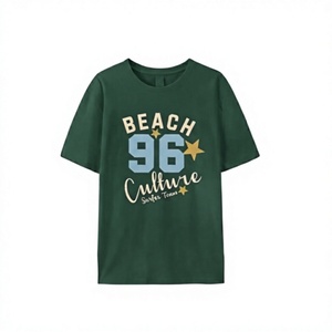 Men Short Sleeve Cotton T-Shirt Regular Fit Casual O-Neck Graphic Tee with Letter Print Front <b>Design</b> OEM ODM - Product Image 3