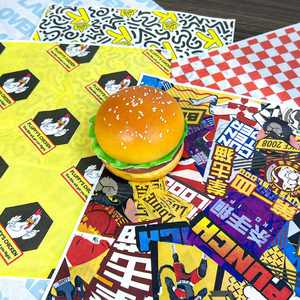 ZJPACK Oil Proof Custom Greaseproof Wax <b>Paper</b> Food Grade Burger Sandwich <b>Wrapping</b> <b>Paper</b> - Product Image 5