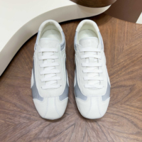 Chaussures de sport rétro pour hommes de haute qualité, style designer, en cuir véritable, doublure en mesh, légères, confortables, antidérapantes