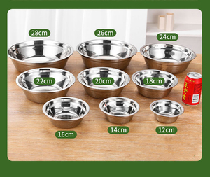 Venta caliente multiusos de alta calidad 304 cuenca de sopa de acero inoxidable Tazón para mezclar Cuenca para ensaladas - Product Image 3