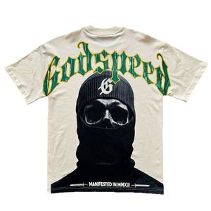 Camiseta de hip hop para hombre, 100% algodón, corte holgado, 220-300 g, estampado en serigrafía, para todas las temporadas - Product Image 2