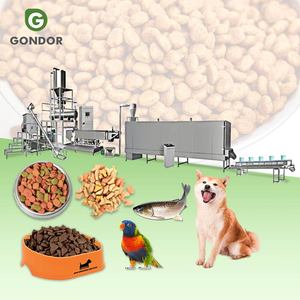 Fish Pelletizer 1 Ton Pet Dog Food Twin Screw Extruder <b>Machine</b> Full Production Line Cat Feed Pellet Make - Product Image 1